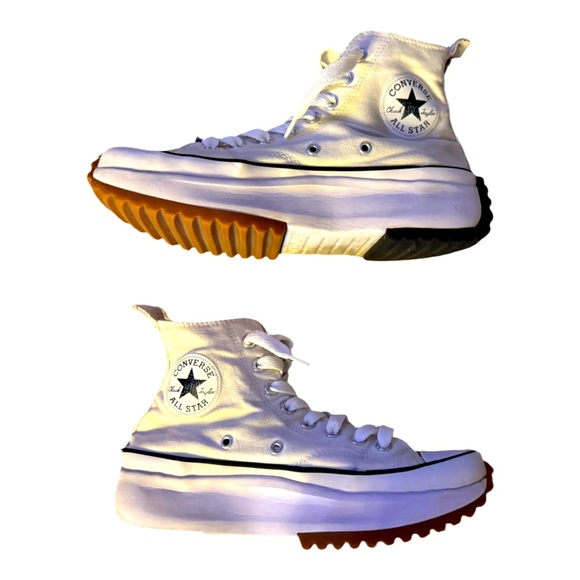 Converse Run Star Hike Platform Sneakers – White High Top - Picture 1 of 8